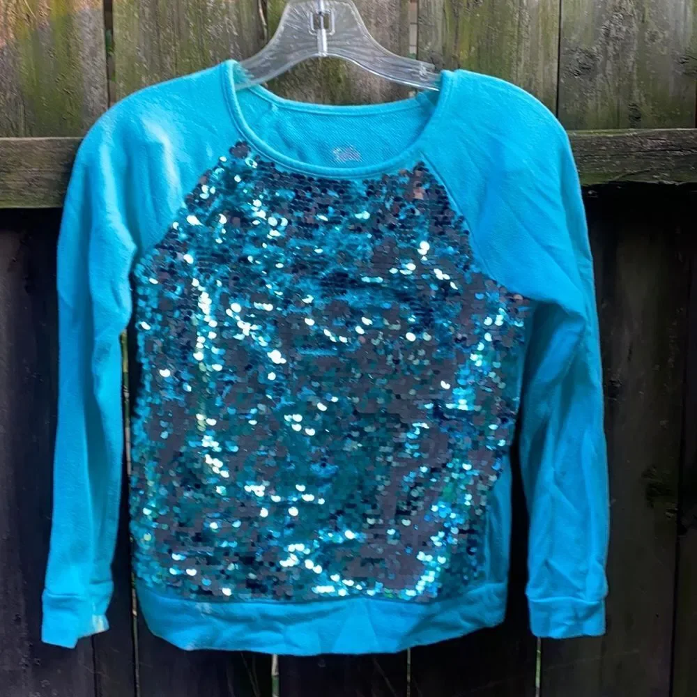 Justice Sequins top sz. 12